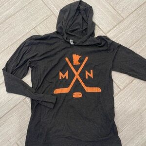 Next Level Apparel Charcoal MN hockey Hoodie